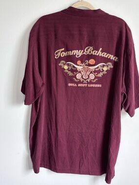 Tommy Bahama Men's Bull Shot Lounge Short Sleeve Shirt Embroidered XL